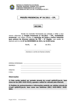Edital Pregão 54-2011 - Tribunal Regional Federal da 5ª Região