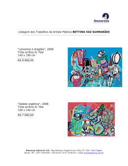 16/05/2013 Listagem dos Trabalhos da Artista