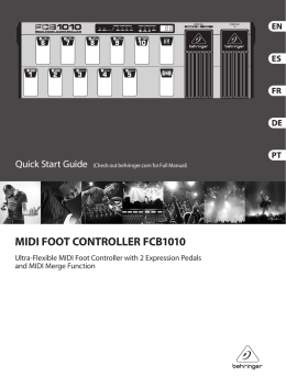 MIDI FOOT CONTROLLER FCB1010 Controls