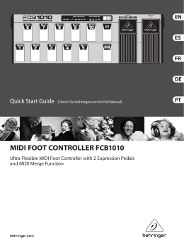 MIDI FOOT CONTROLLER FCB1010 Controls