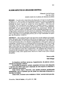 ALGUNS ASPECTOS DA LINGUAGEM CIENT&Iacute;FICA