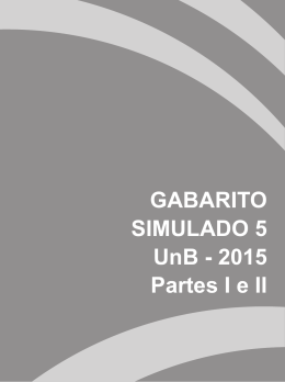 GABARITO SIMULADO 5 UnB