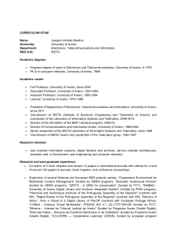 Joaquim Arnaldo Martins University: University of Aveiro