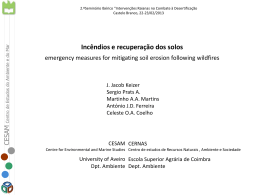 Inc&ecirc;ndios e Recupera&ccedil;&atilde;o dos Solos, Jan Jacob Keiser e S&eacute;rgio Prats