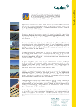 Operações fotovoltaicas