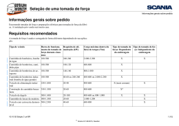 Sele&ccedil;&atilde;o de uma tomada de for&ccedil;a Informa&ccedil;&otilde;es gerais sobre pedido