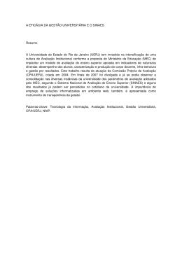 A EFIC&Aacute;CIA DA GEST&Atilde;O UNIVERSIT&Aacute;RIA E O SINAES