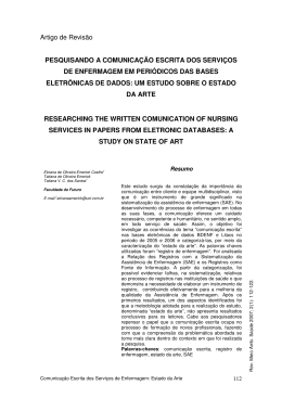 Artigo de Revis&atilde;o PESQUISANDO A COMUNICA&Ccedil;&Atilde;O ESCRITA