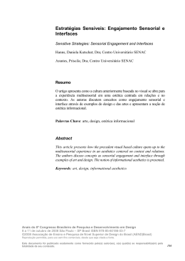 Estrat&eacute;gias Sens&iacute;veis: Engajamento Sensorial e