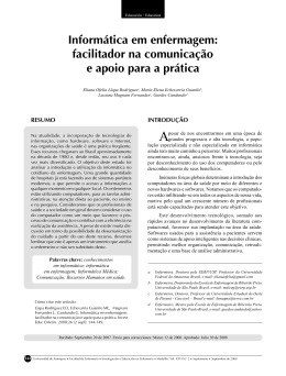 Inform&aacute;tica em enfermagem