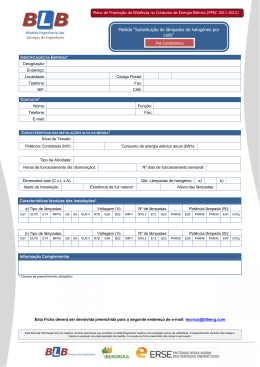 Medida “Substituição de lâmpadas de halogéneo por Leds”