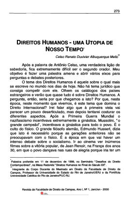 DIREITOS HUMANOS - UMA UTOPIA DE Nosso TEMPO·