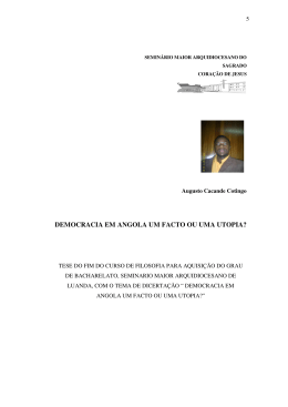 DEMOCRACIA EM ANGOLA UM FACTO OU UMA UTOPIA?
