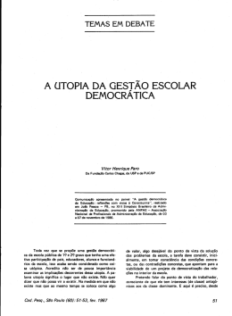 A uToPlA DA GEST&Atilde;O ESCOLAR