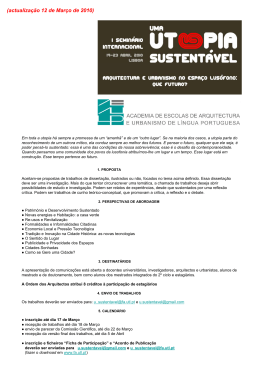 I Semin&aacute;rio Internacional - Uma utopia sustent&aacute;vel (234870 bytes)