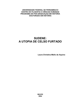 SUDENE: A UTOPIA DE CELSO FURTADO - Liber