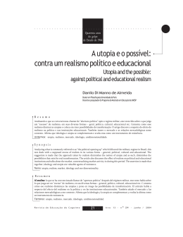 A utopia e o poss&iacute;vel: contra um realismo pol&iacute;tico e