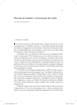 9- Mercado de trabalho: a terceiriza&ccedil;&atilde;o dos rob&ocirc;s