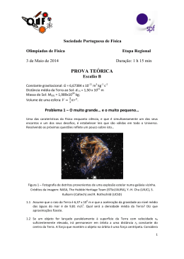 PROVA TEÓRICA - Sociedade Portuguesa de Física