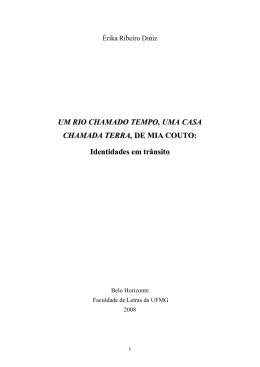 UM RIO CHAMADO TEMPO, UMA CASA CHAMADA TERRA, DE