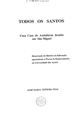 Uma Casa de Assistência Jesuíta - Depósito de Dissertações e