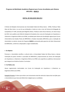 Edital 006-2014 - Universidade Federal de Minas Gerais