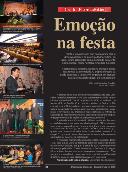 dia do farmac&ecirc;utico - Conselho Federal de Farm&aacute;cia