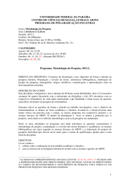 1 UNIVERSIDADE FEDERAL DA PARA&Iacute;BA CENTRO DE