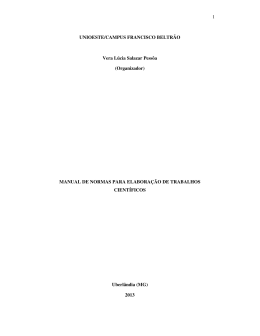 Manual de Normas para elabora&ccedil;&atilde;o de Trabalhos