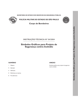 S&iacute;mbolos Gr&aacute;ficos para Projeto de Seguran&ccedil;a contra Inc&ecirc;ndio