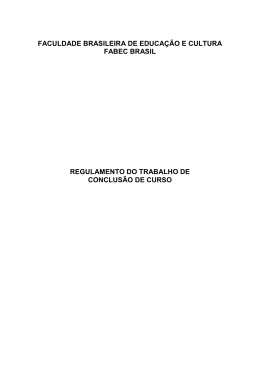 faculdade brasileira de educa&ccedil;&atilde;o e cultura fabec brasil regulamento