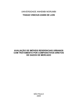 Avalia&ccedil;&atilde;o de im&oacute;veis residenciais urbanos com tratamento por