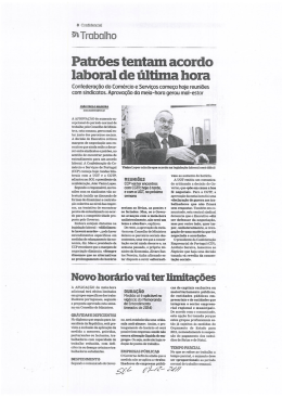 Patrões tentam acordo laboral de última hora