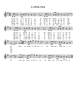 a ultima hora - cantor cristao