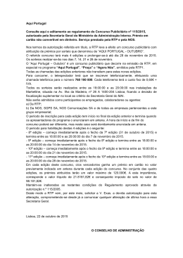Aqui Portugal Consulte aqui o aditamento ao regulamento do
