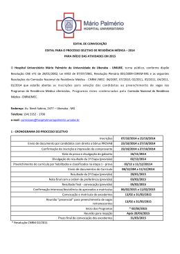 EDITAL DE CONVOCA&Ccedil;&Atilde;O EDITAL PARA O PROCESSO