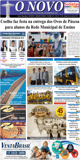 Edi&ccedil;&atilde;o: 401 - Jornal O NOVO