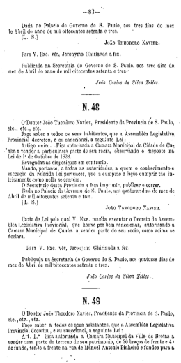Dada no Palacio do Governo de Paulo, nos tres dias do Inez rle