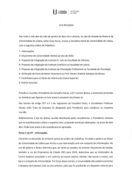 Aos vinte e tr&ecirc;s dias do m&ecirc;s de janeiro de dois mil e catorze, na sala