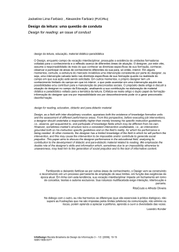 Design da leitura: uma questão de conduta Design for
