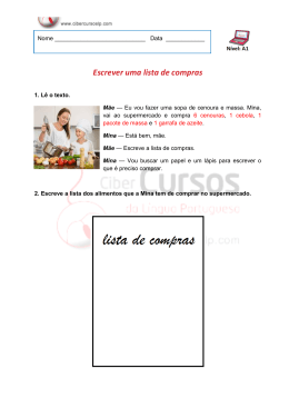 Escrever uma lista de compras