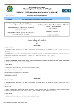 DI&Aacute;RIO ELETR&Ocirc;NICO DA JUSTI&Ccedil;A DO TRABALHO