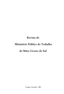 Revista do Ministério Público do Trabalho do Mato Grosso do Sul