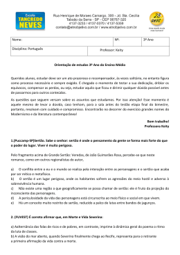Orienta&ccedil;&atilde;o de estudos 3&ordm; Ano do Ensino M&eacute;dio