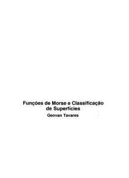 Fun&ccedil;&otilde;es de Morse e Classifica&ccedil;&atilde;o