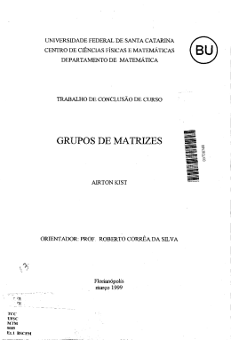 GRUPOS DE MATRIZES