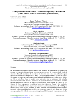 Ipomoea batat - Custos e Agroneg&oacute;cio Online