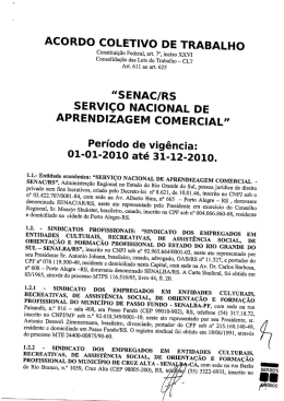 ACORDO COLETIVO DE TRABALHO