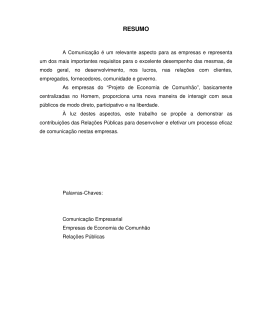 RESUMO - Economia di Comunione - Tesi on-line