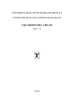 I Quaderni del CREAM 2010 - X